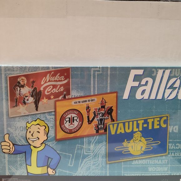 Fallout Metal Tin Sign Set Of 3 Wall Hanging Official Collectible Displays - Picture 3 of 8